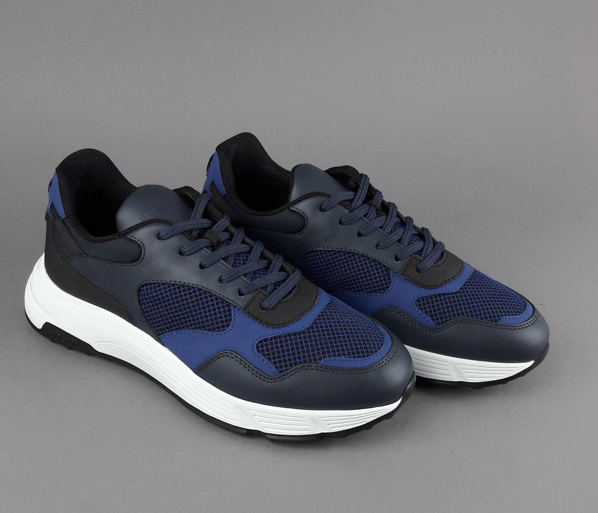 Hogan Hyperlight Uomo Pelle Tela Blu Scuro Logo Lettering