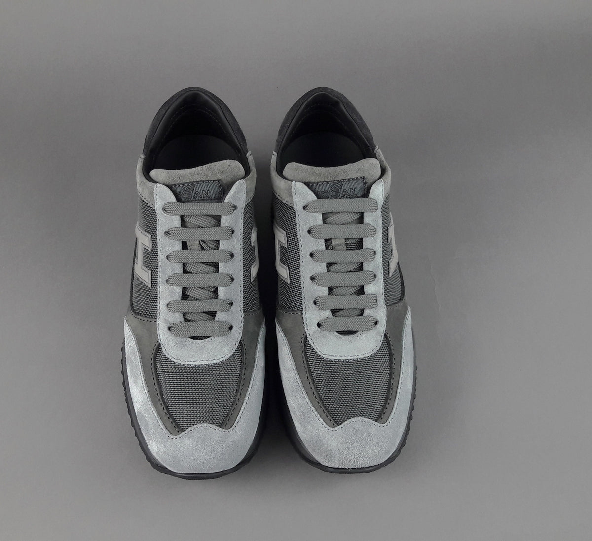 Hogan Interactive New Uomo Camoscio Tela Grigio Chiaro H Flock