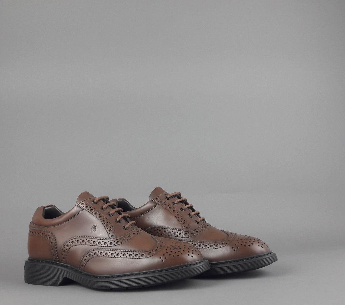 Hogan Scarpa Francesina H576 Uomo Pelle Marrone