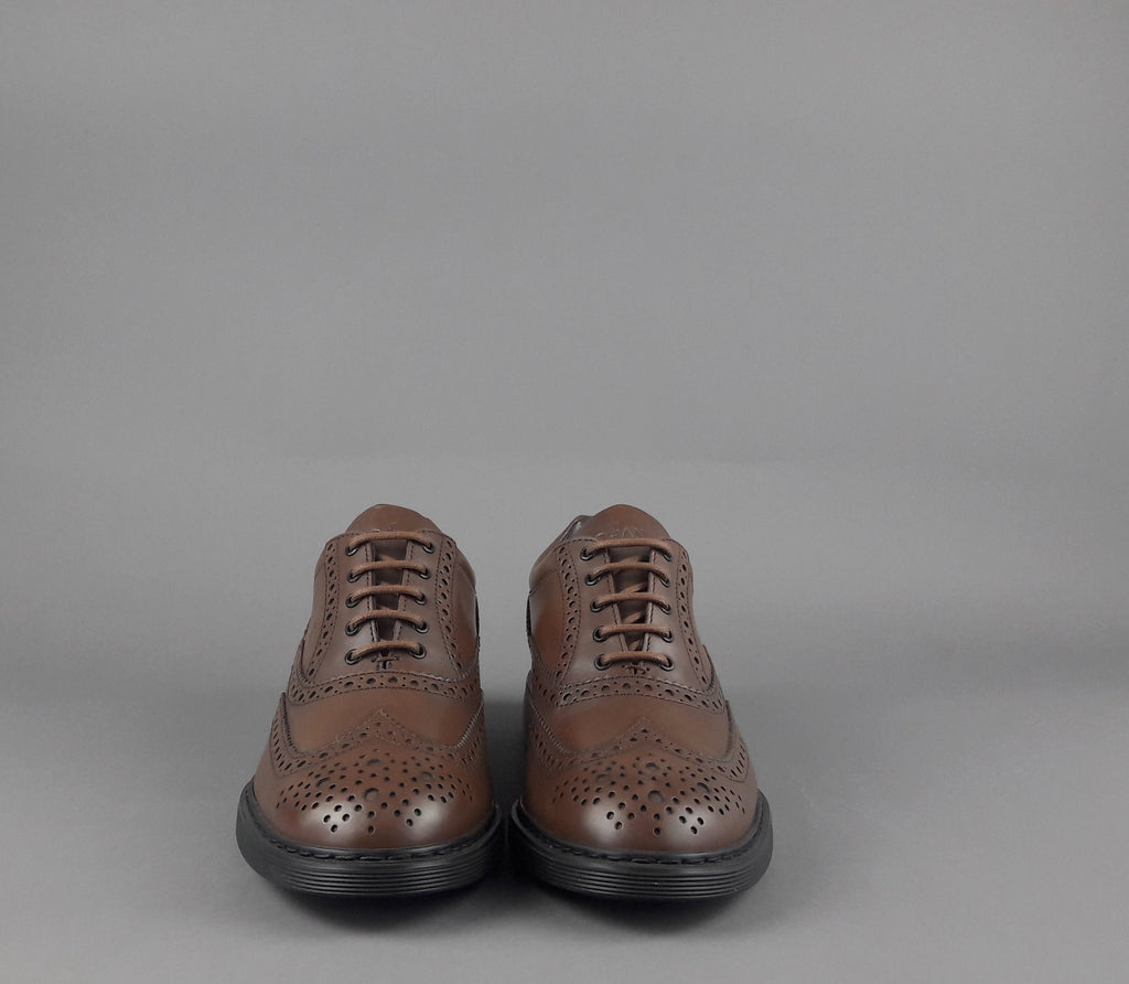 Hogan Scarpa Francesina H576 Uomo Pelle Marrone