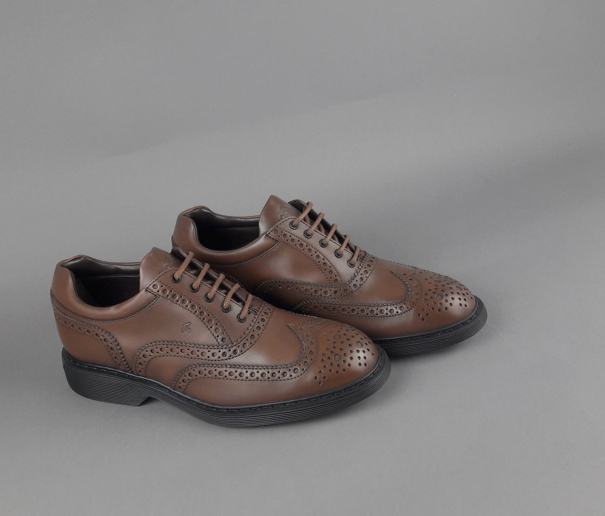 Hogan Scarpa Francesina H576 Uomo Pelle Marrone