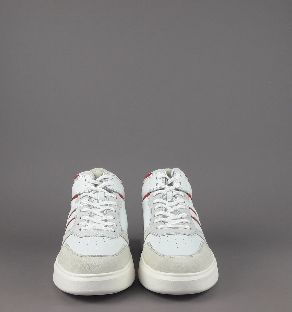 Hogan Sneakers High Top H580 Uomo Camoscio Pelle Bianco H Lunga