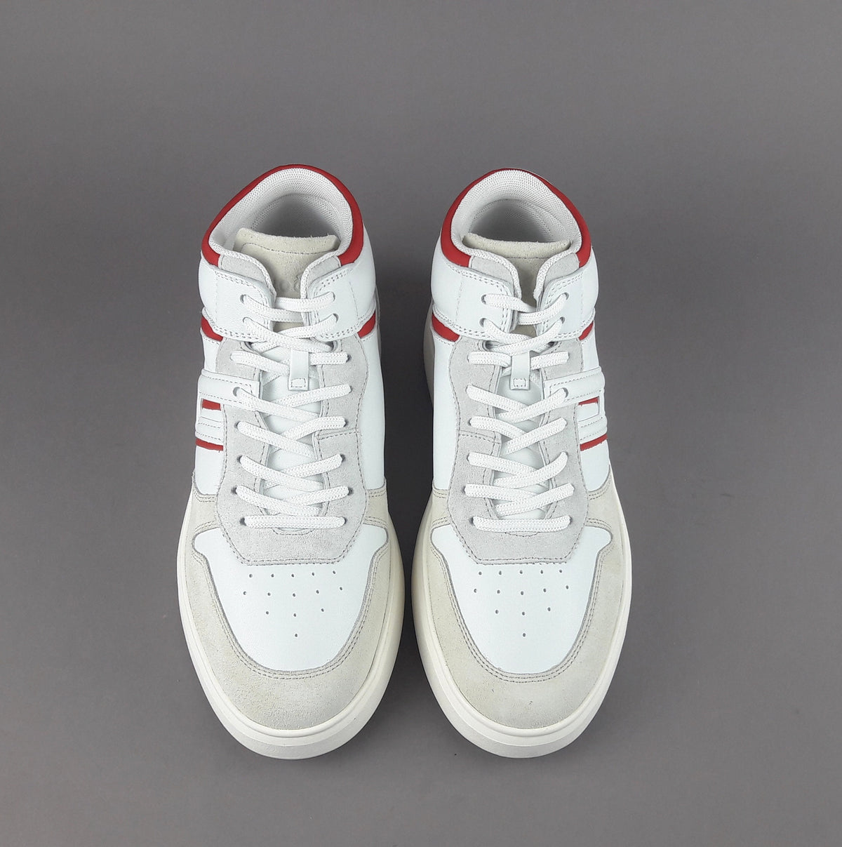 Hogan Sneakers High Top H580 Uomo Camoscio Pelle Bianco H Lunga