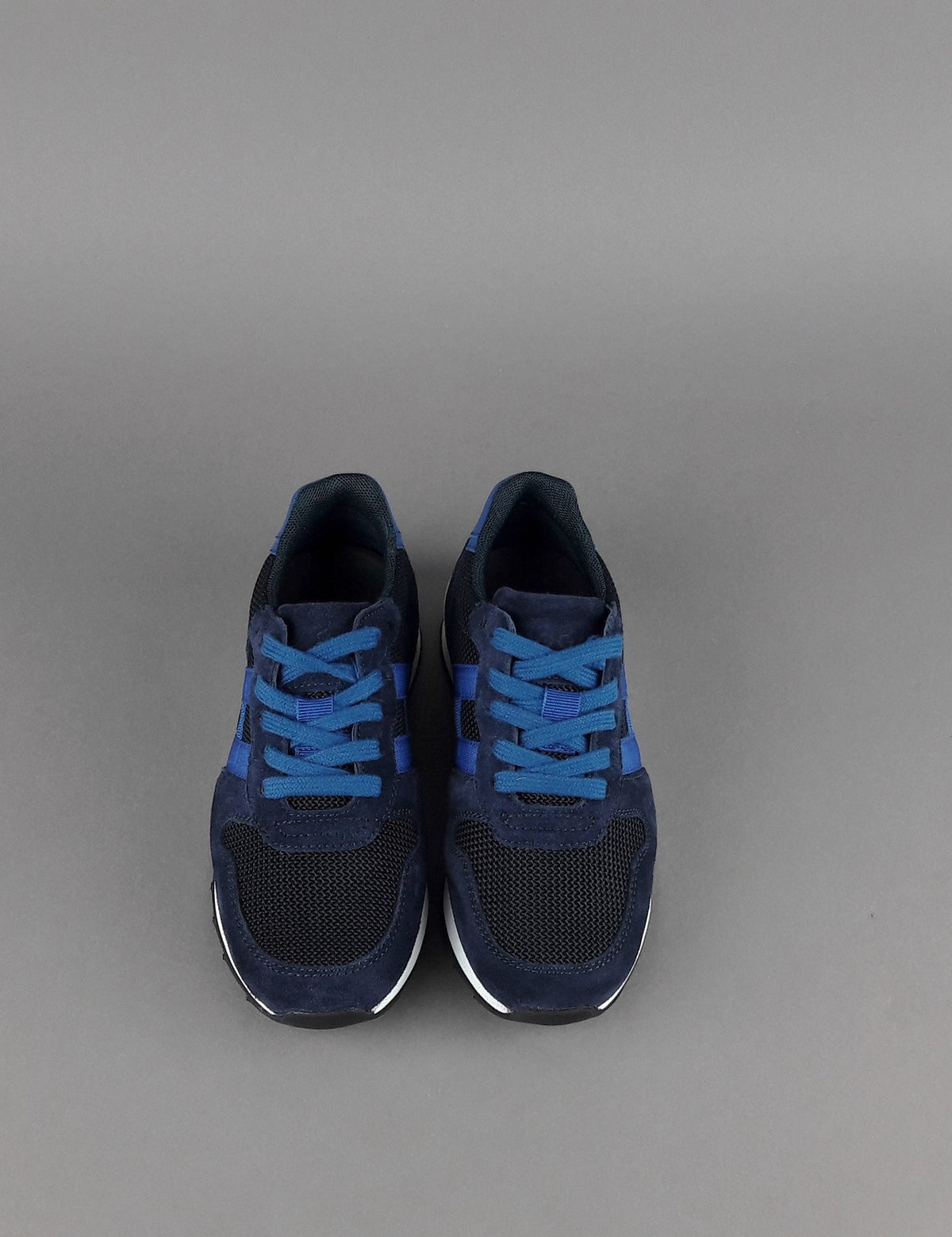 Hogan Sneakers J484 Junior Camoscio Tela Blu Scuro H Tessuto