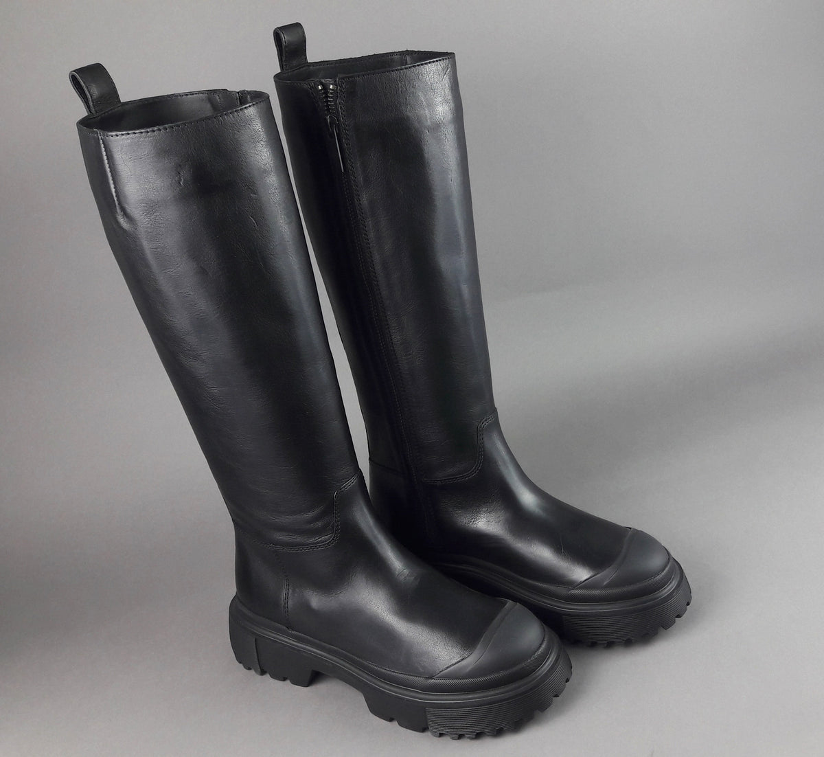 Hogan Stivale Donna H619 Pelle Nero H Logo