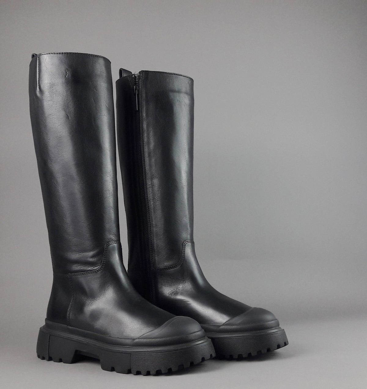 Hogan Stivale Donna H619 Pelle Nero H Logo