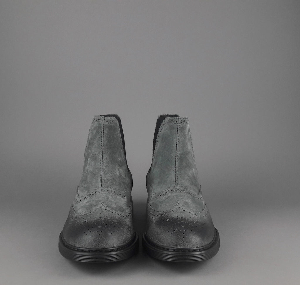 Hogan Stivaletto Chelsea H576 Uomo Camoscio Vintage Grigio Scuro