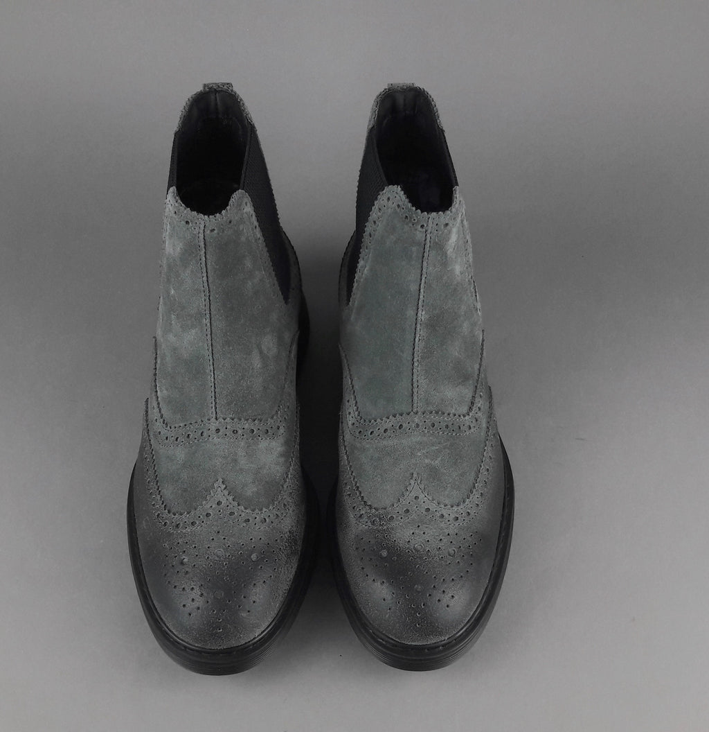 Hogan Stivaletto Chelsea H576 Uomo Camoscio Vintage Grigio Scuro