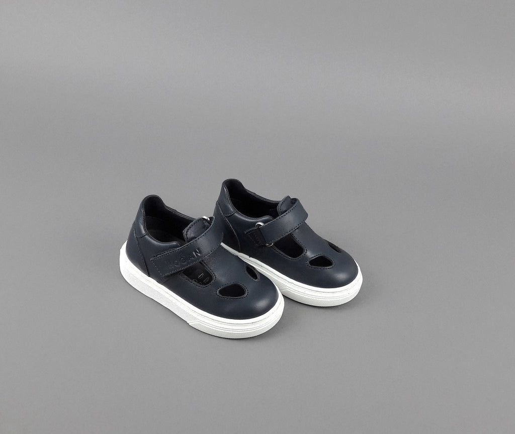 Hogan Scarpetta Bucata H365 Junior Baby Pelle Blu Scuro