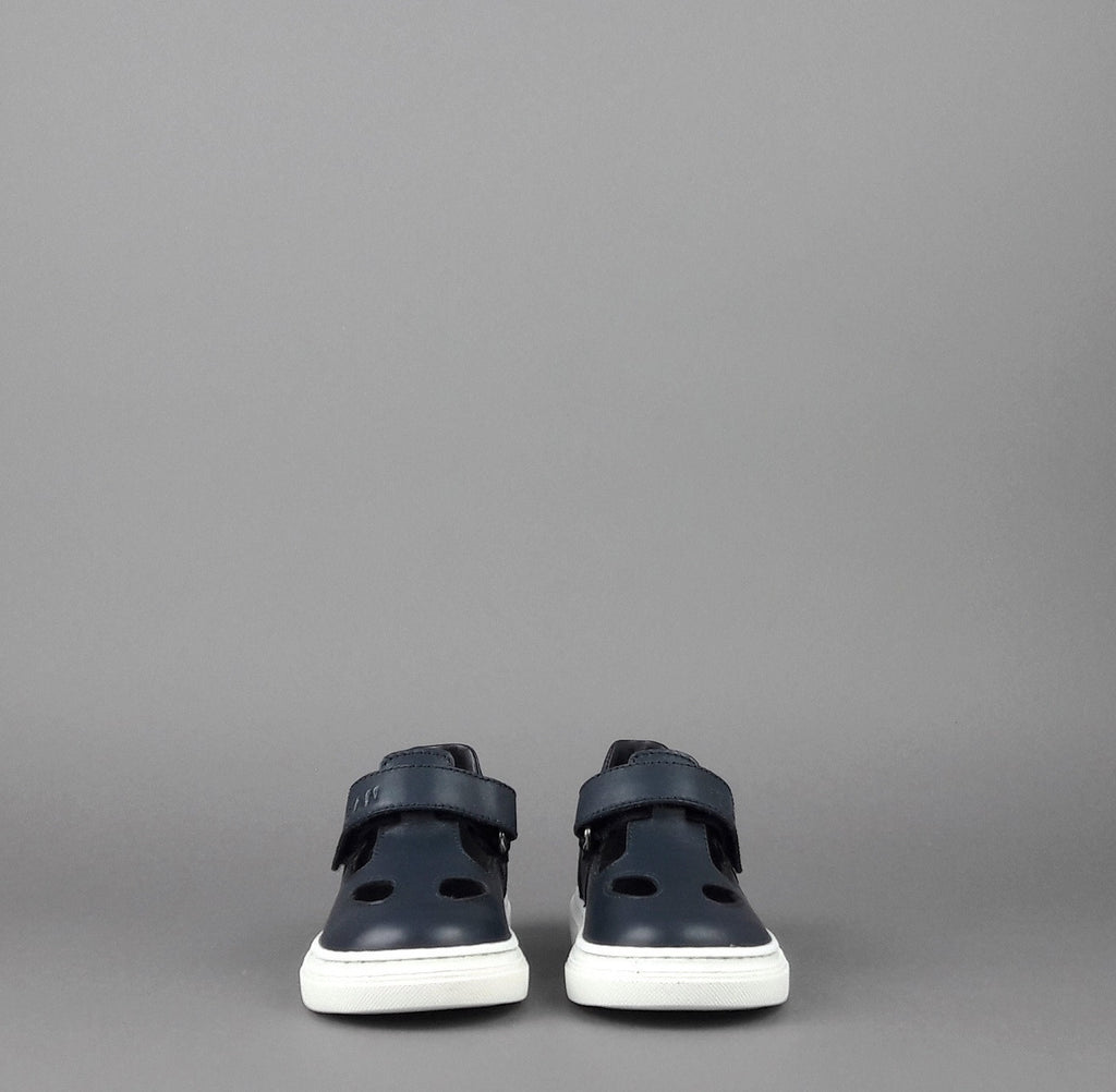 Hogan Scarpetta Bucata H365 Junior Baby Pelle Blu Scuro