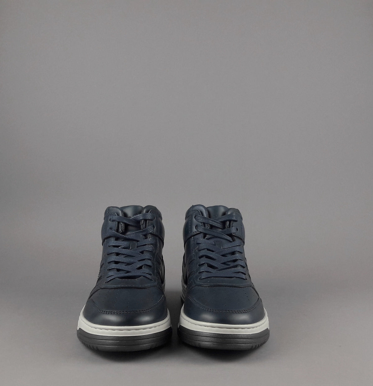 Hogan Sneakers Basket Uomo H630 Pelle Blu Scuro H Lunga