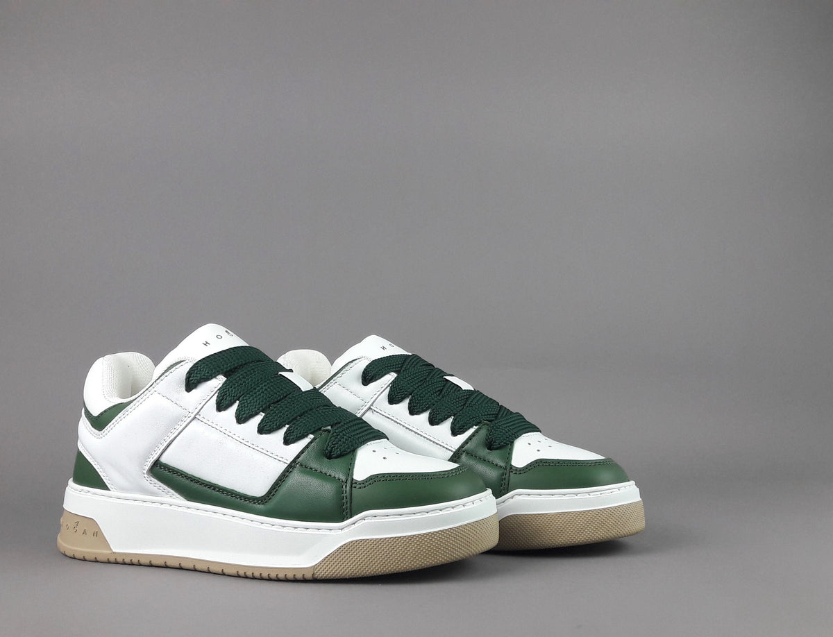 Hogan Sneakers Chamallow Uomo Pelle Nappa Bianco/Verde