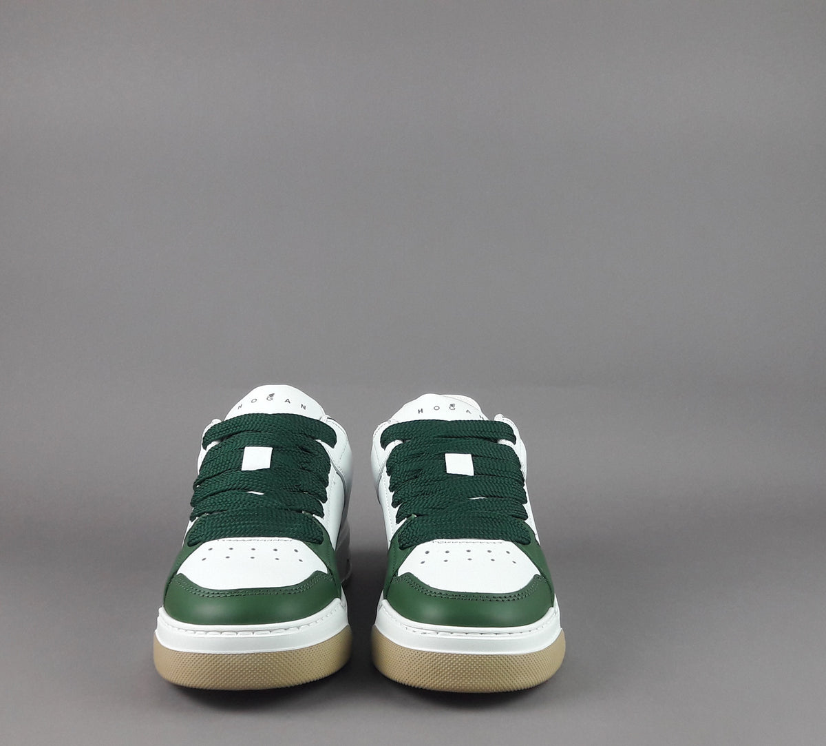 Hogan Sneakers Chamallow Uomo Pelle Nappa Bianco/Verde