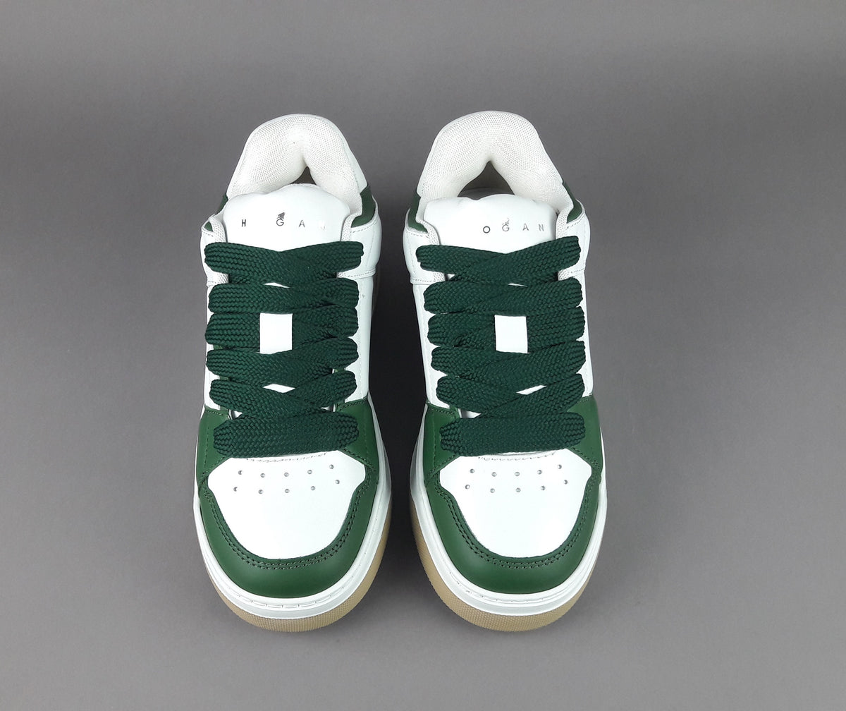 Hogan Sneakers Chamallow Uomo Pelle Nappa Bianco/Verde