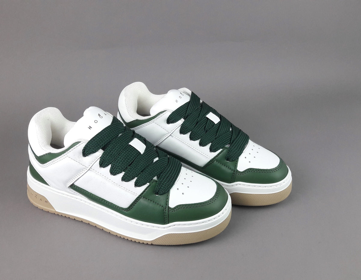 Hogan Sneakers Chamallow Uomo Pelle Nappa Bianco/Verde