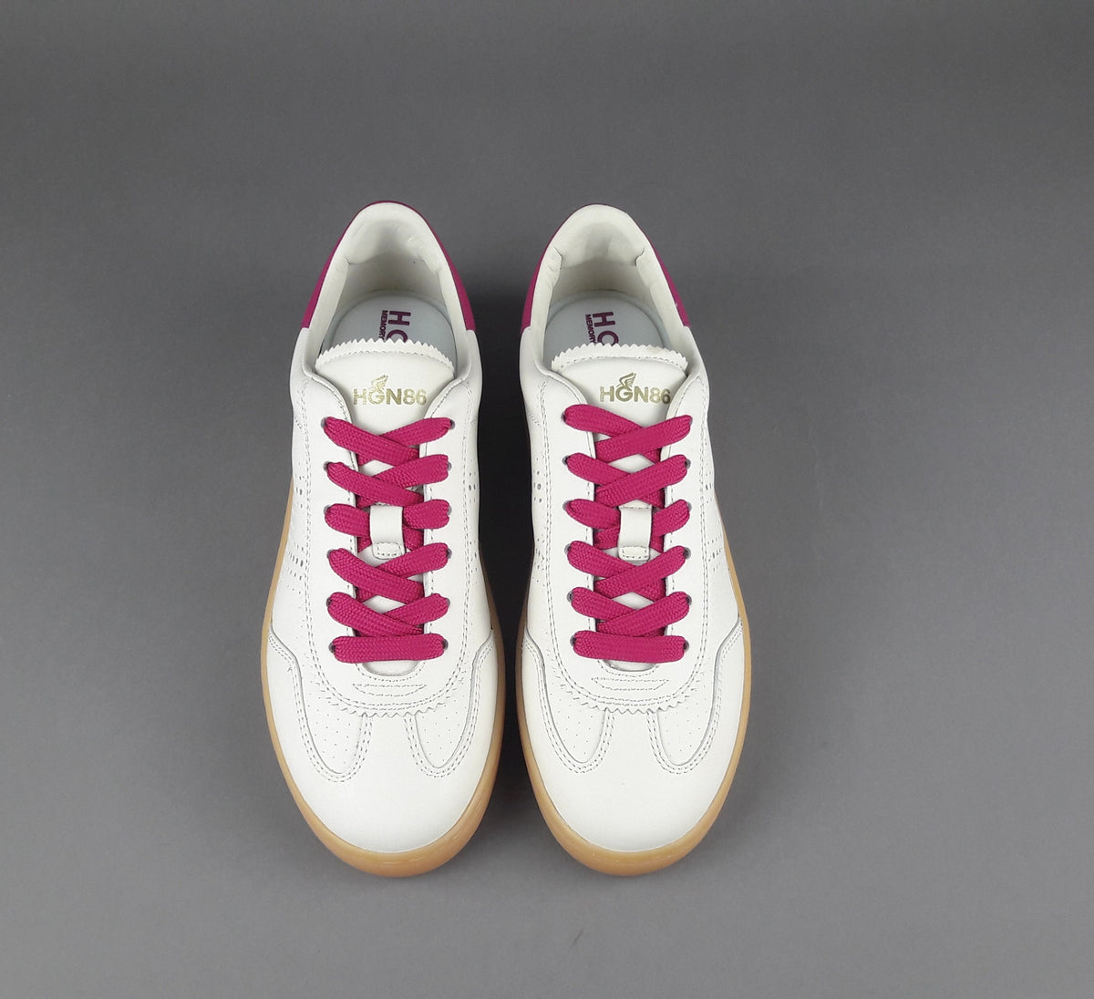 Hogan Sneakers Donna Cool H647 Pelle Bianco Opaco H Traforata