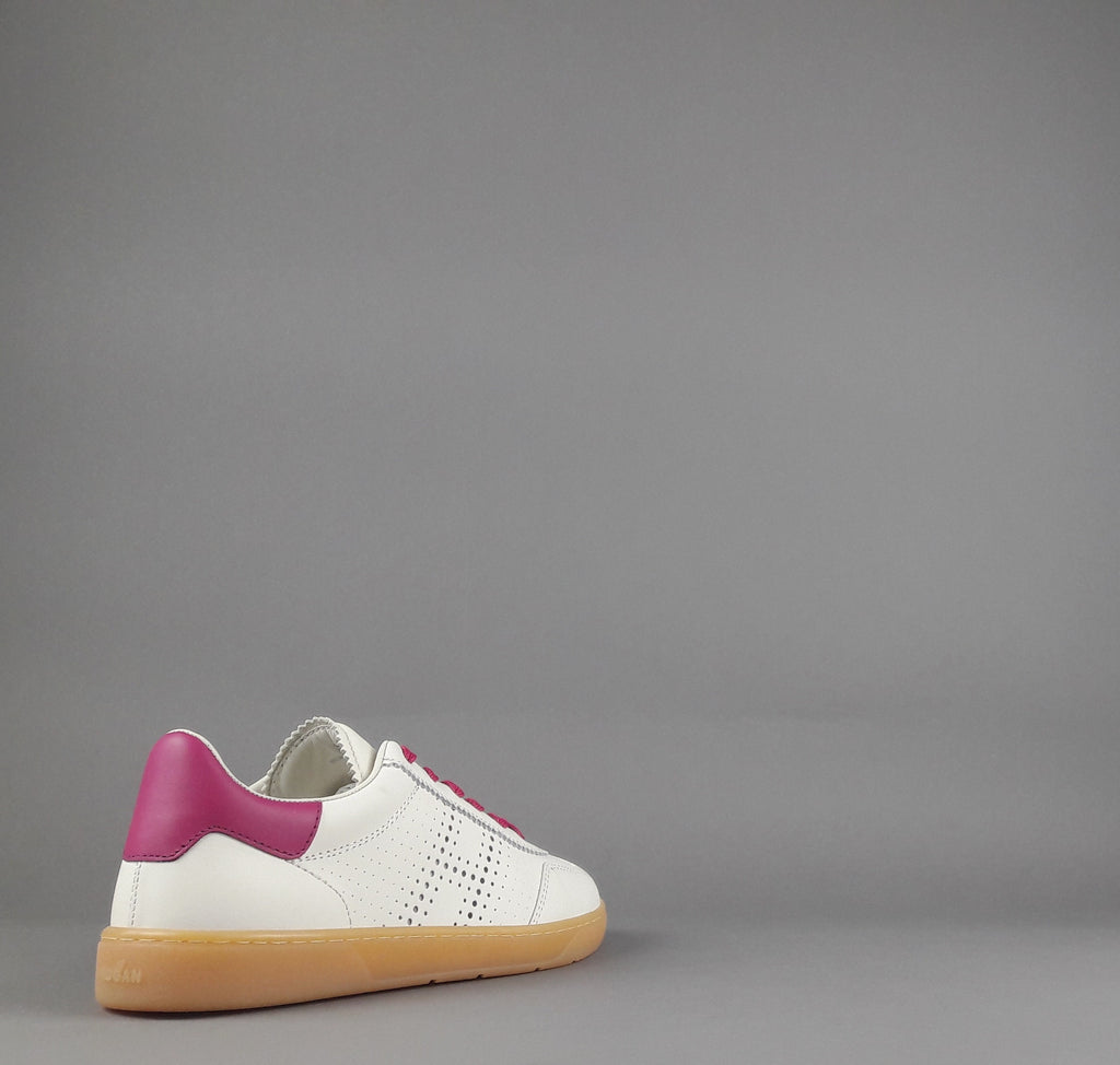 Hogan Sneakers Donna Cool H647 Pelle Bianco Opaco H Traforata