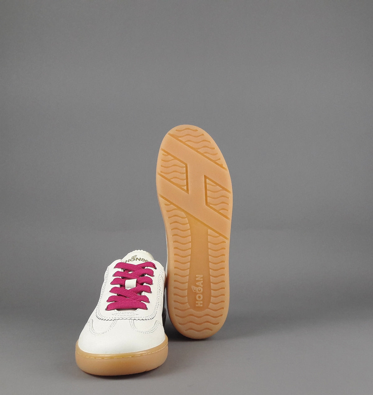 Hogan Sneakers Donna Cool H647 Pelle Bianco Opaco H Traforata