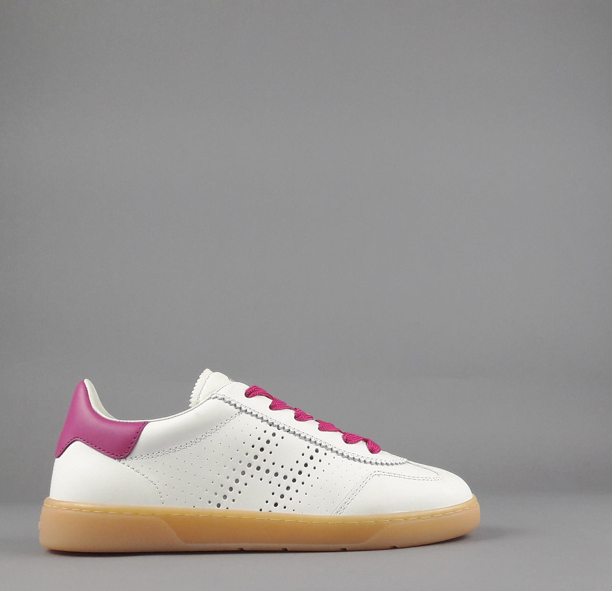 Hogan Sneakers Donna Cool H647 Pelle Bianco Opaco H Traforata