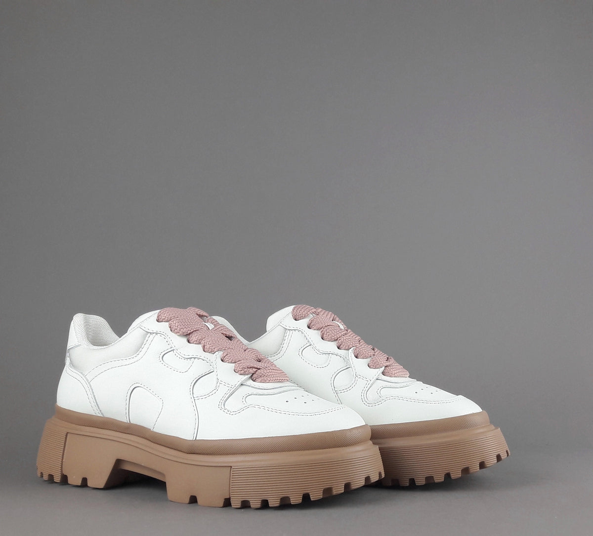 Hogan Sneakers Donna H629 Pelle Bianco H Onda
