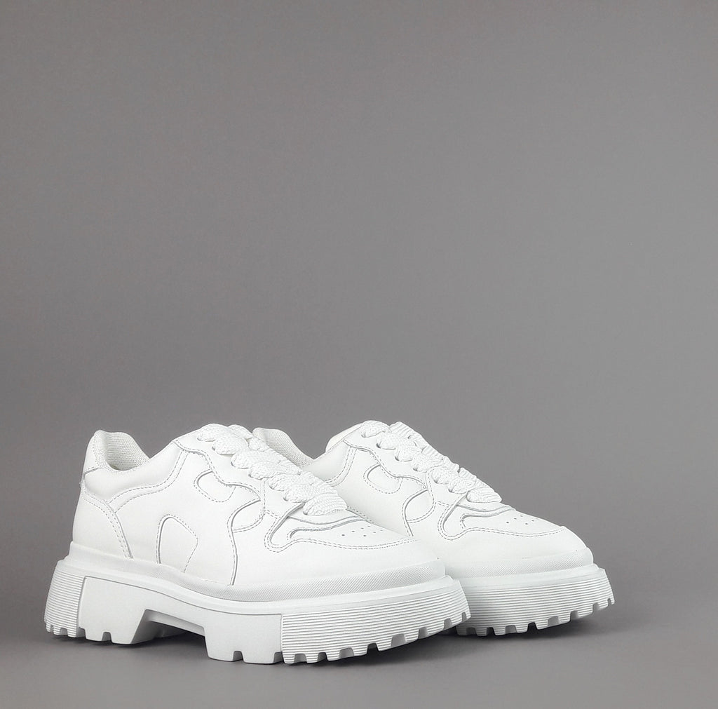 Hogan Sneakers Donna H629 Pelle Bianco H Onda