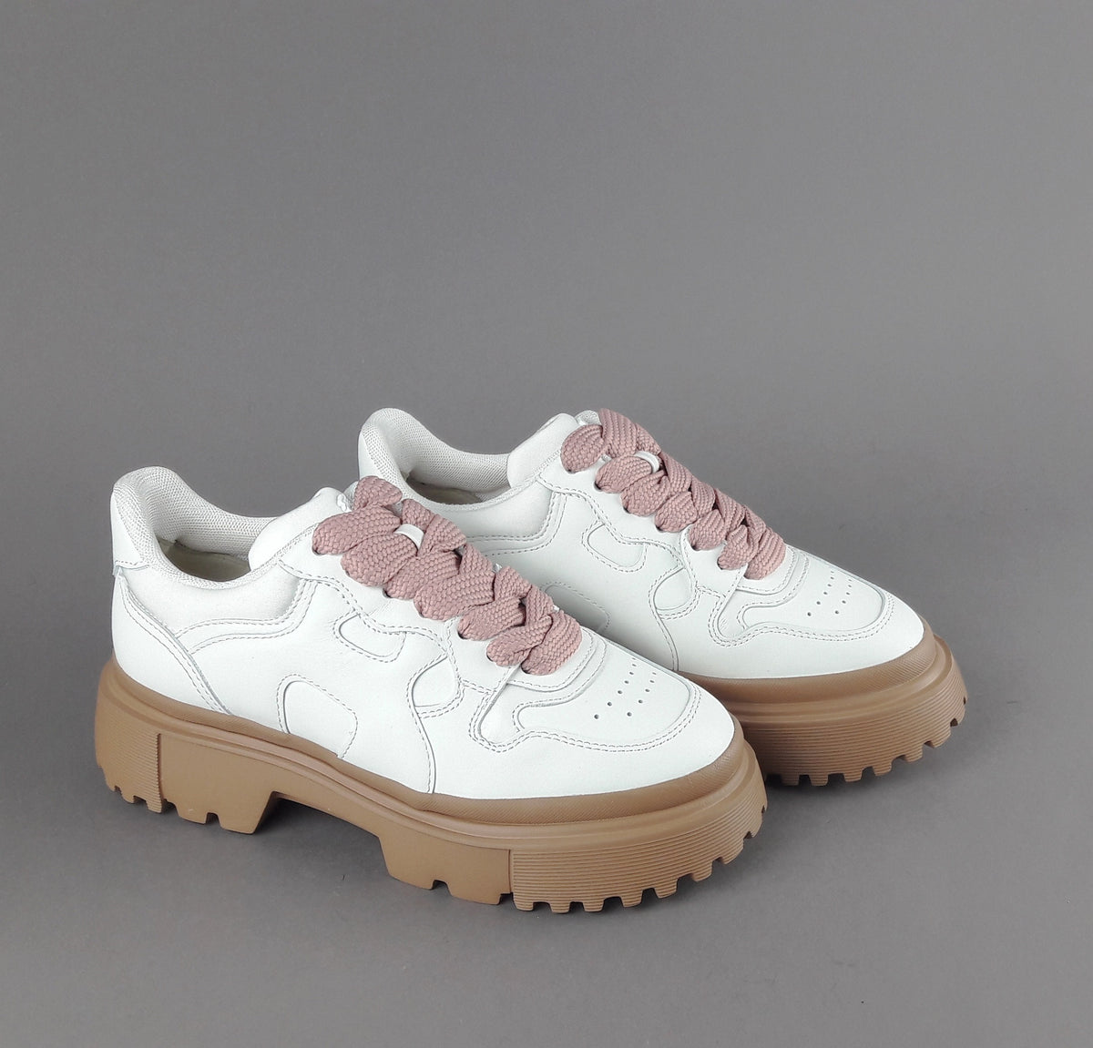 Hogan Sneakers Donna H629 Pelle Bianco H Onda