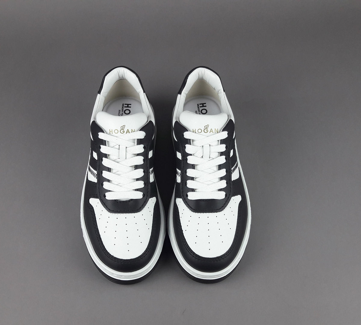 Hogan Sneakers Donna H630 Pelle Nero/Bianco