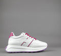 Hogan Sneakers Donna H641 Pelle Nappa Bianco H Profilo Fuxia