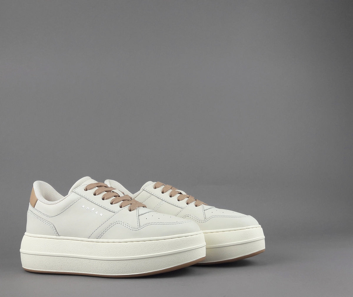 Hogan Sneakers Donna H670 Pelle Avorio