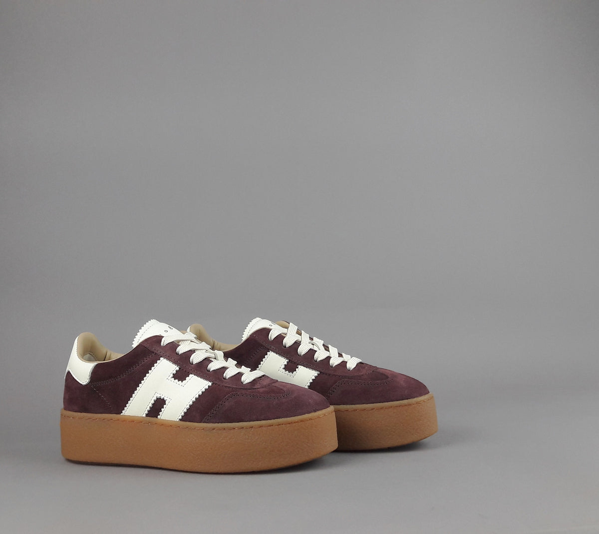 Hogan Sneakers Donna H698 Camoscio Bordeaux