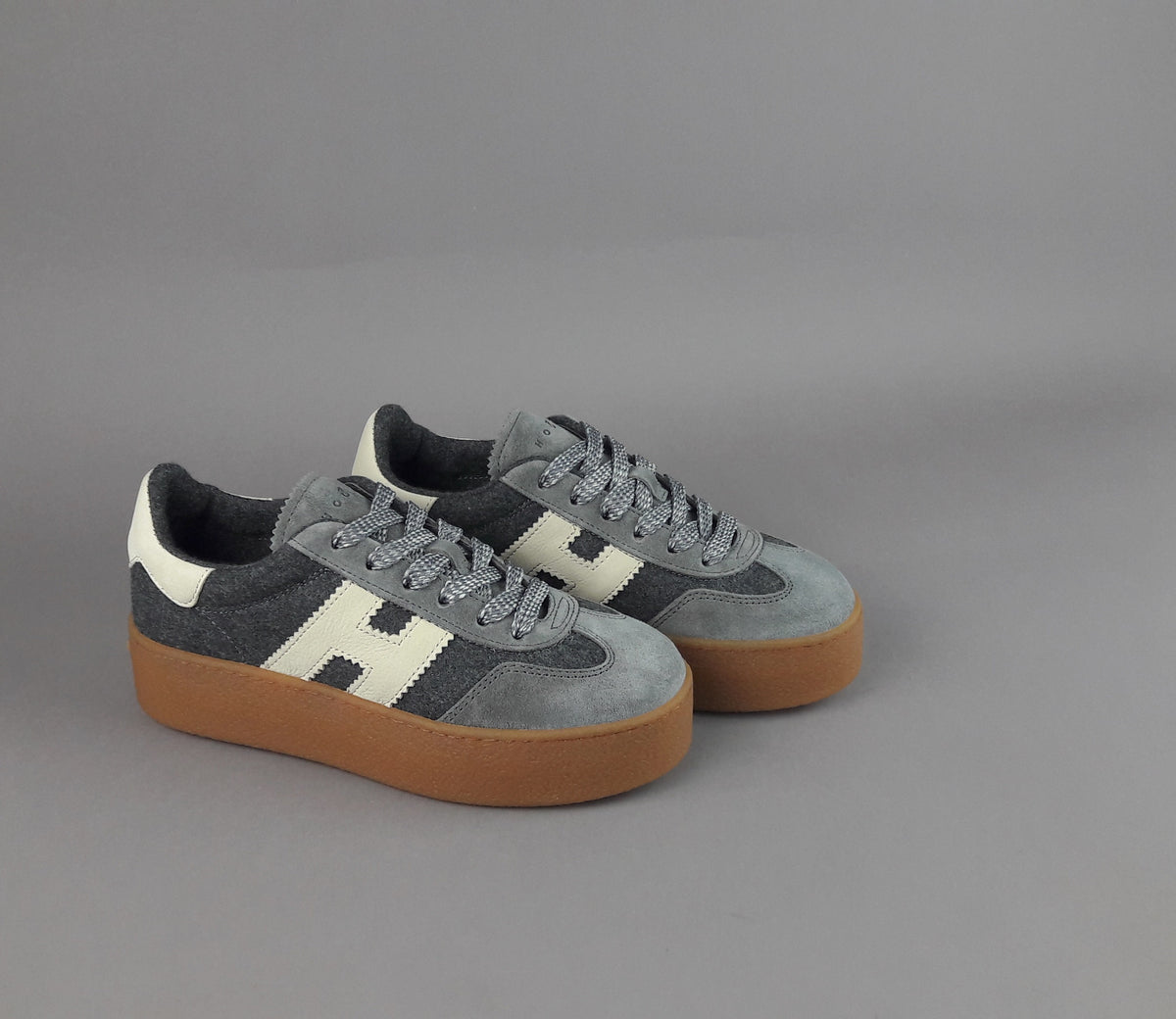 Hogan Sneakers Donna H698 Camoscio Grigio