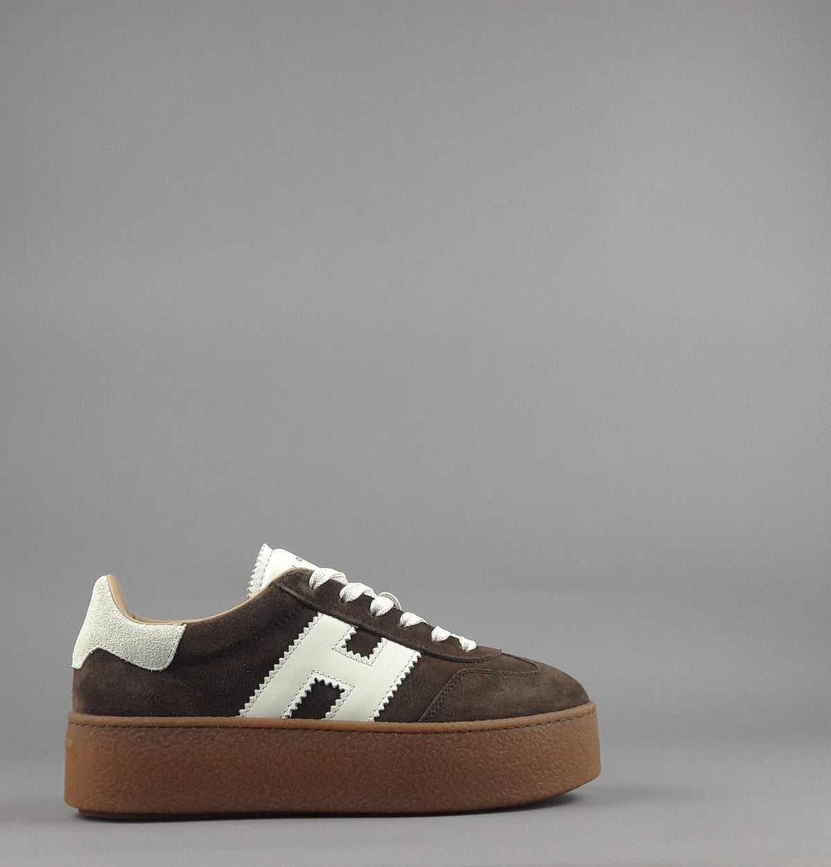Hogan Sneakers Donna H698 Camoscio Marrone Scuro