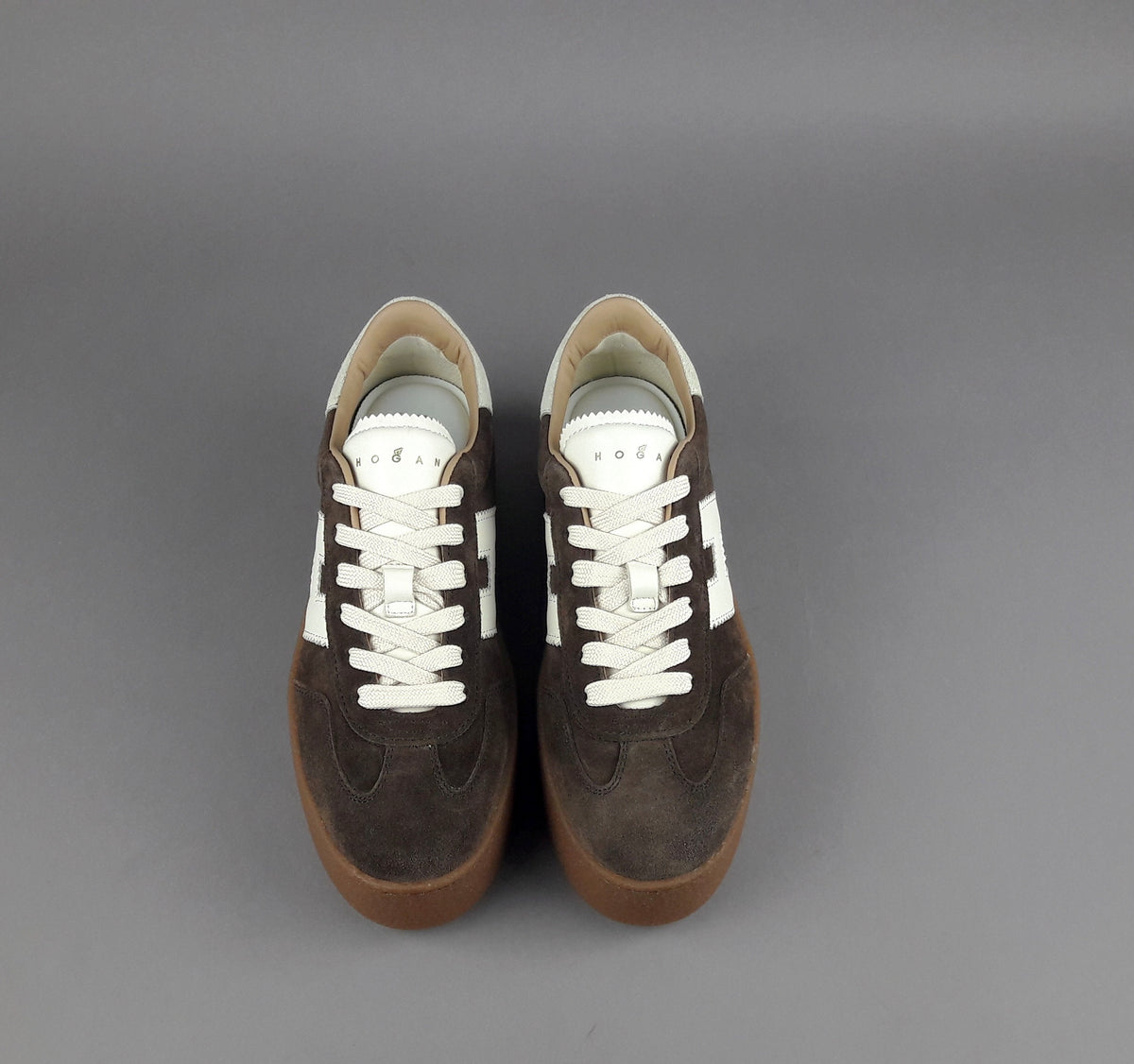 Hogan Sneakers Donna H698 Camoscio Marrone Scuro