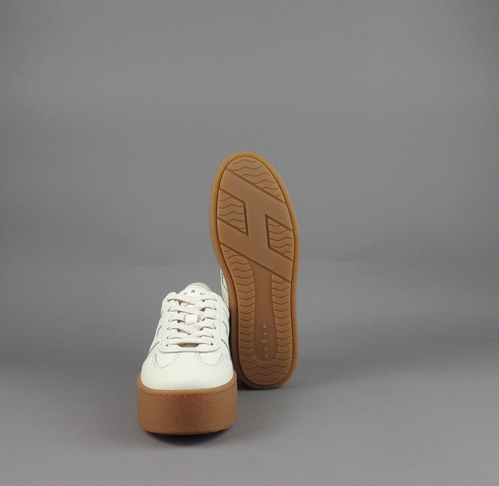 Hogan Sneakers Donna H698 Pelle Panna