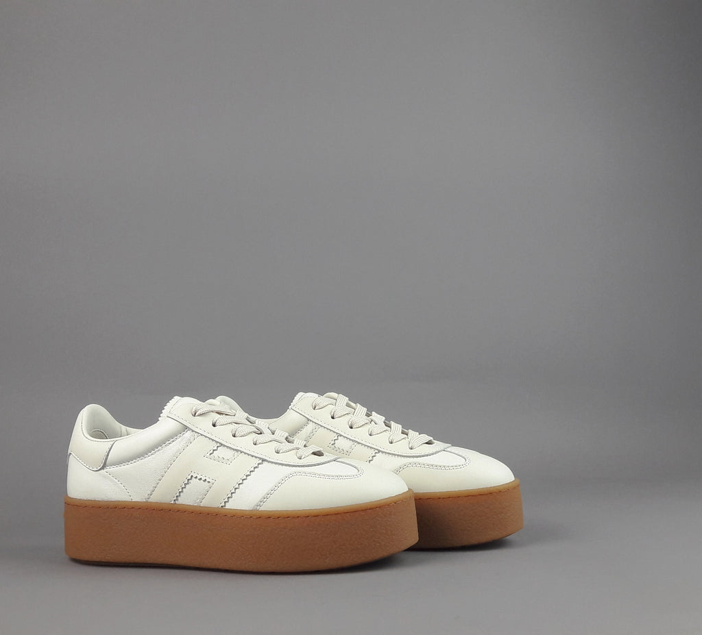 Hogan Sneakers Donna H698 Pelle Panna