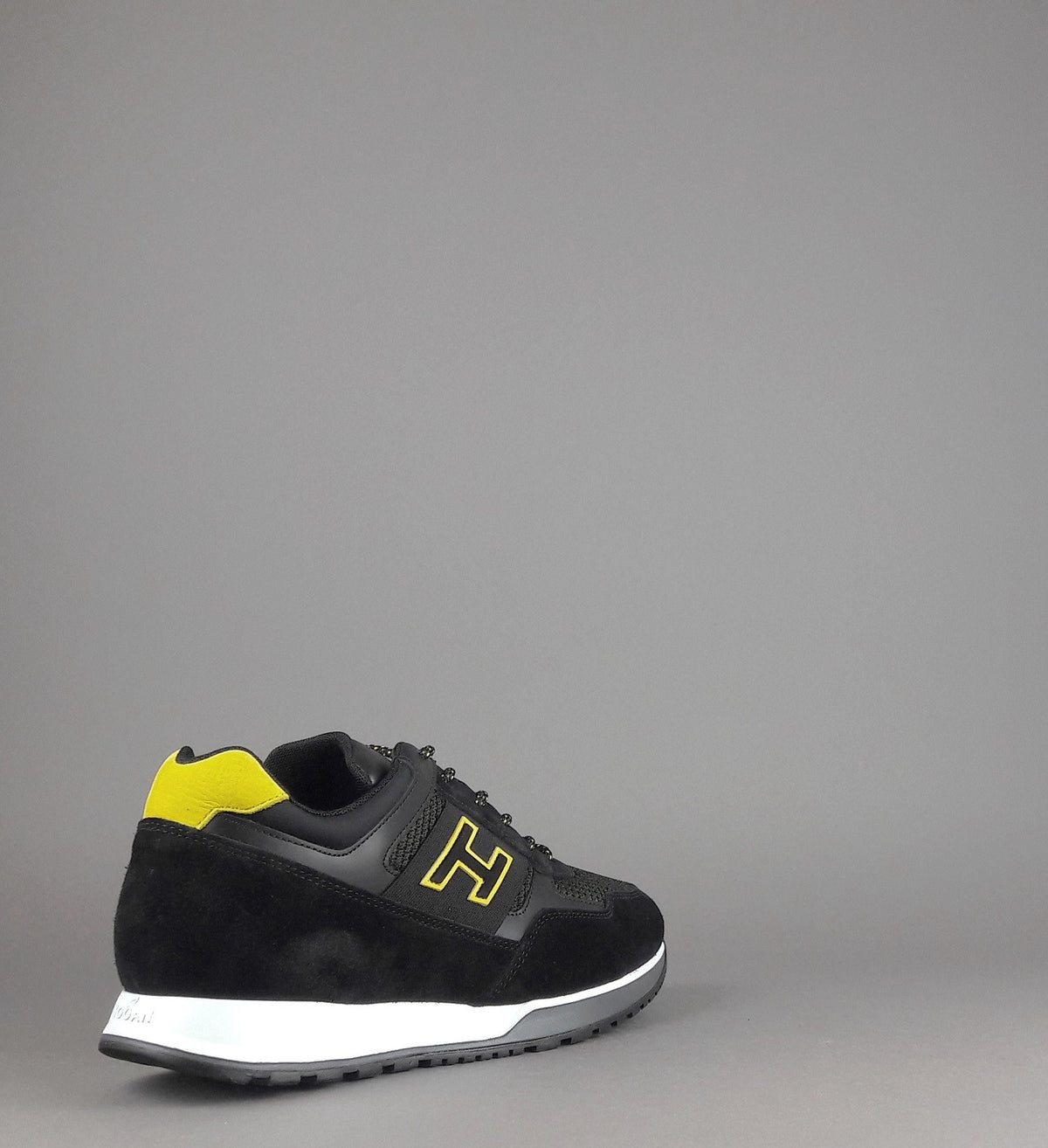 Hogan Sneakers H321 Uomo Camoscio Tela Nero