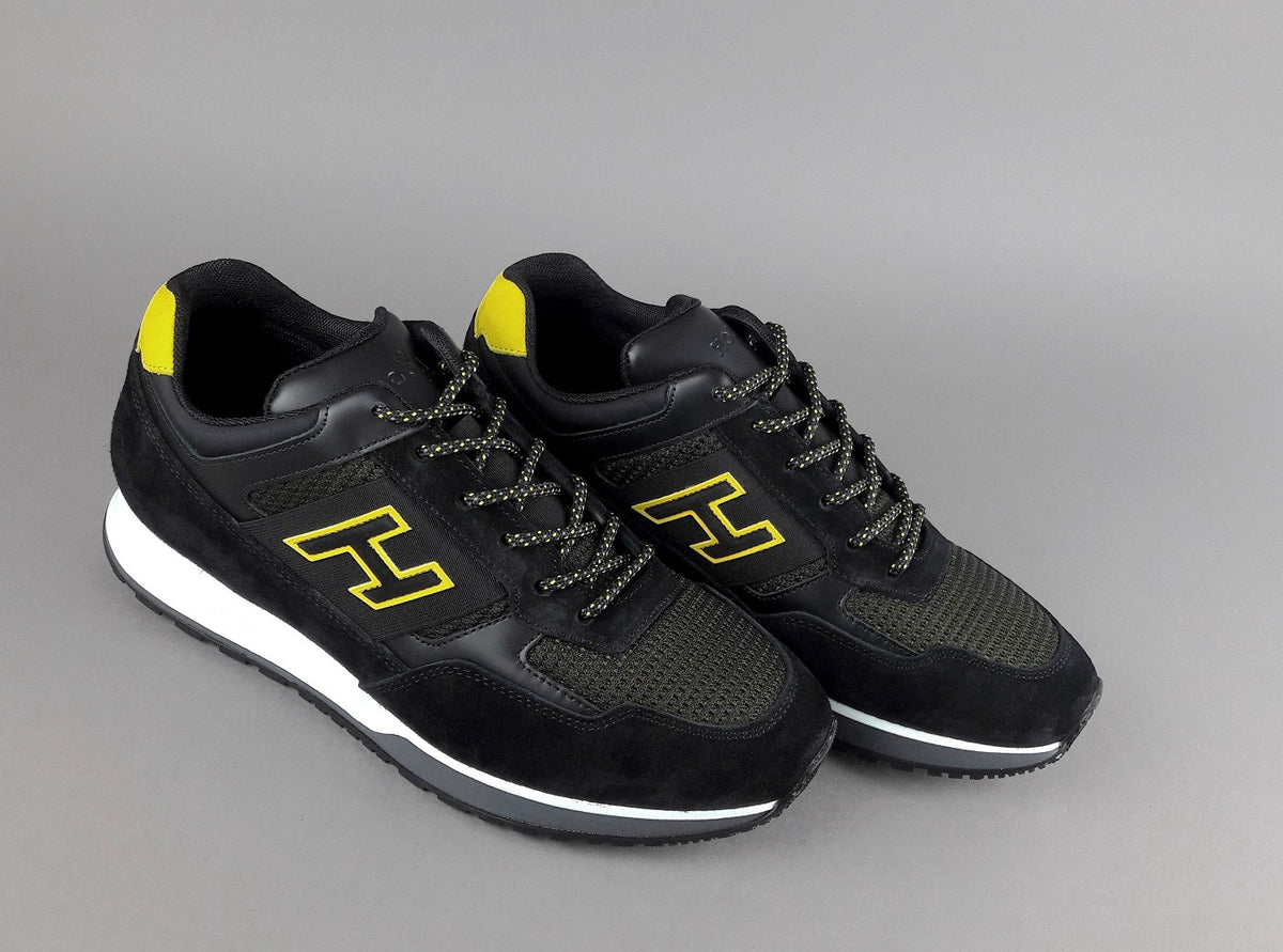 Hogan Sneakers H321 Uomo Camoscio Tela Nero