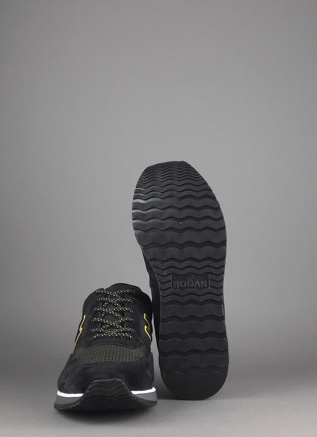 Hogan Sneakers H321 Uomo Camoscio Tela Nero