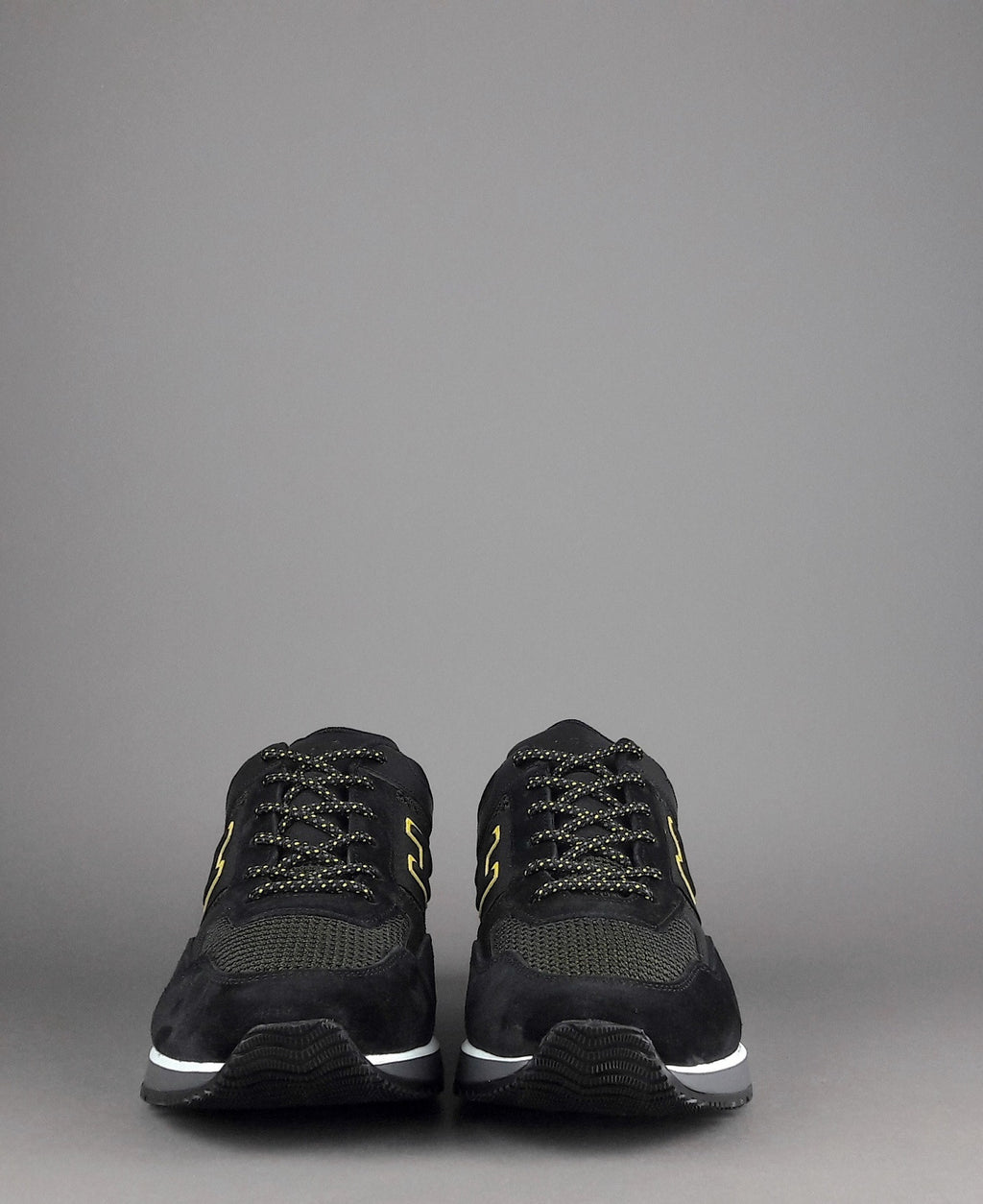 Hogan Sneakers H321 Uomo Camoscio Tela Nero