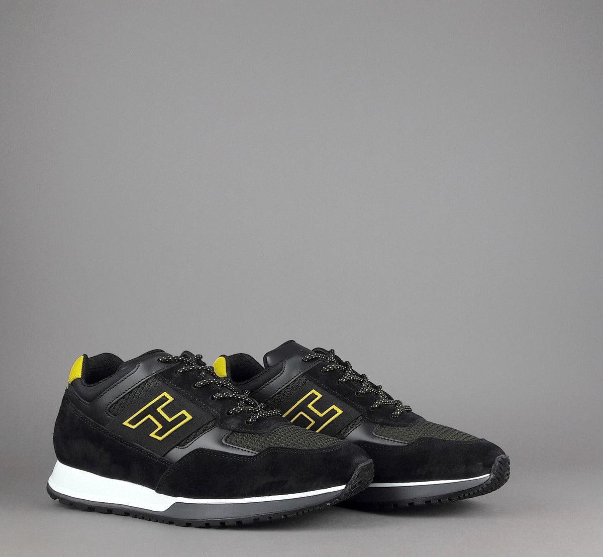 Hogan Sneakers H321 Uomo Camoscio Tela Nero