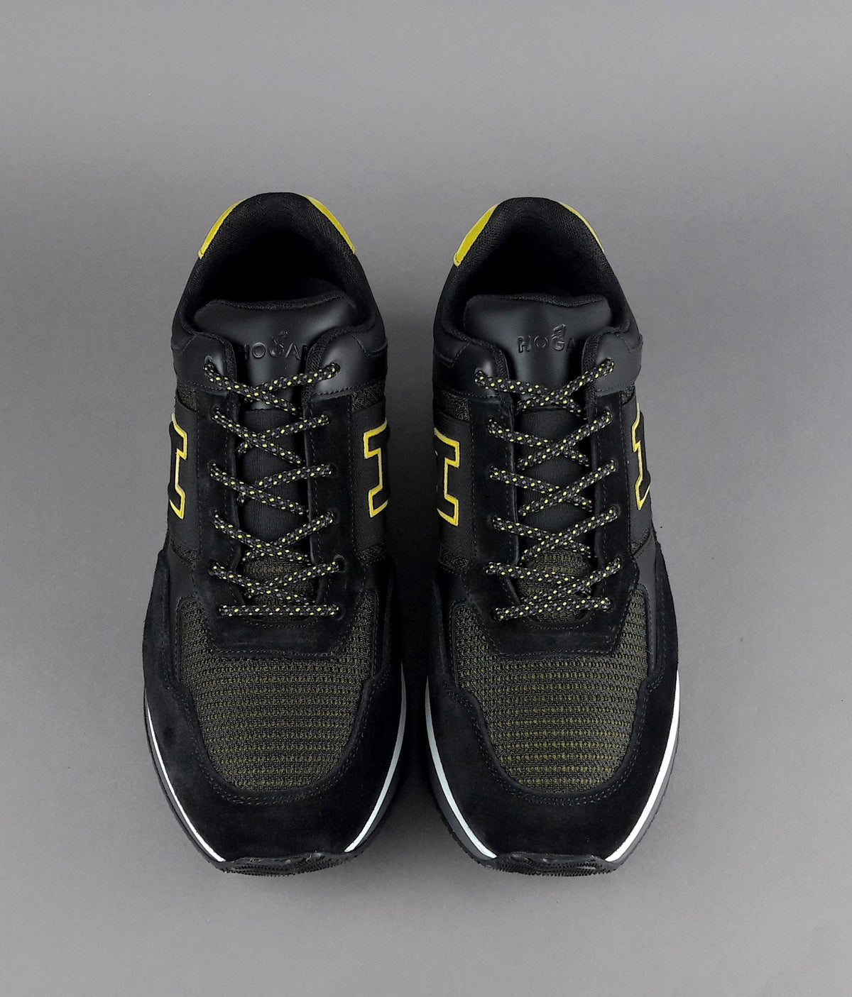 Hogan Sneakers H321 Uomo Camoscio Tela Nero