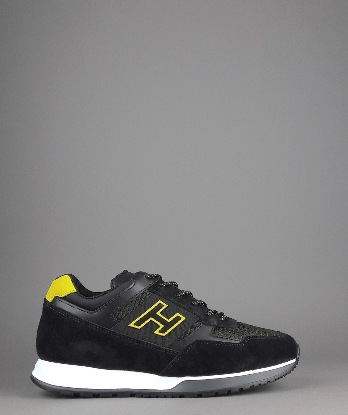 Hogan Sneakers H321 Uomo Camoscio Tela Nero