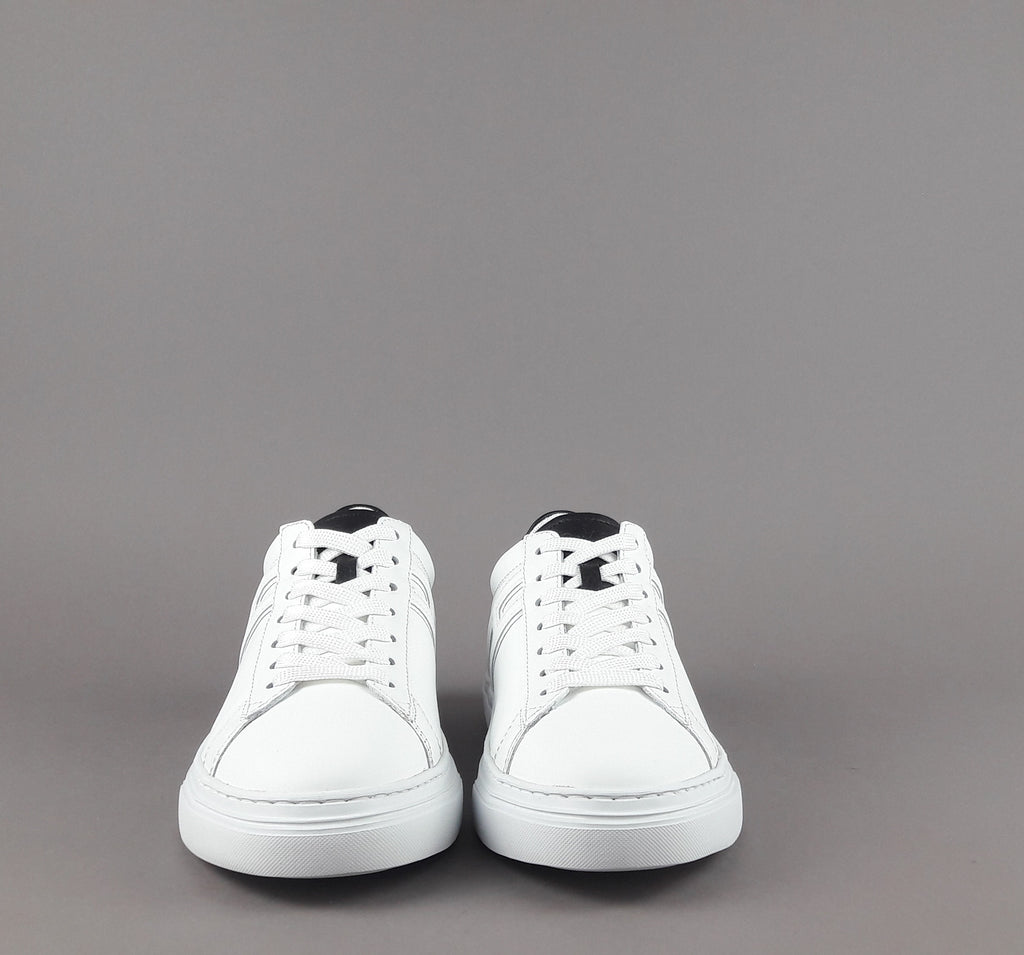 Hogan Sneakers H365 Uomo Pelle Bianco H Canaletto Spoiler Nero
