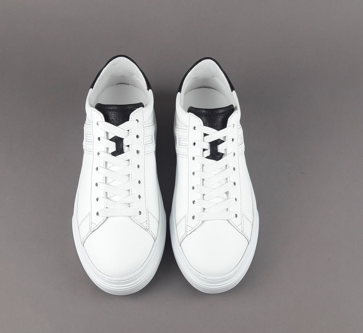 Hogan Sneakers H365 Uomo Pelle Bianco H Canaletto Spoiler Nero