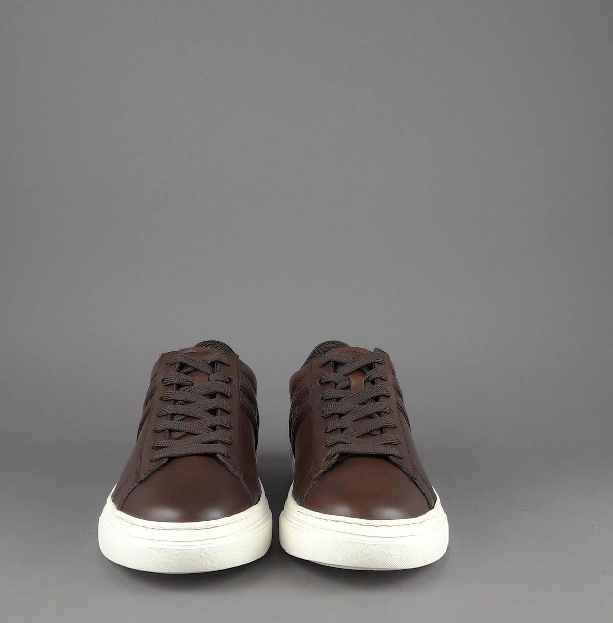 Hogan Sneakers H365 Uomo Pelle Marrone Scuro H Canaletto