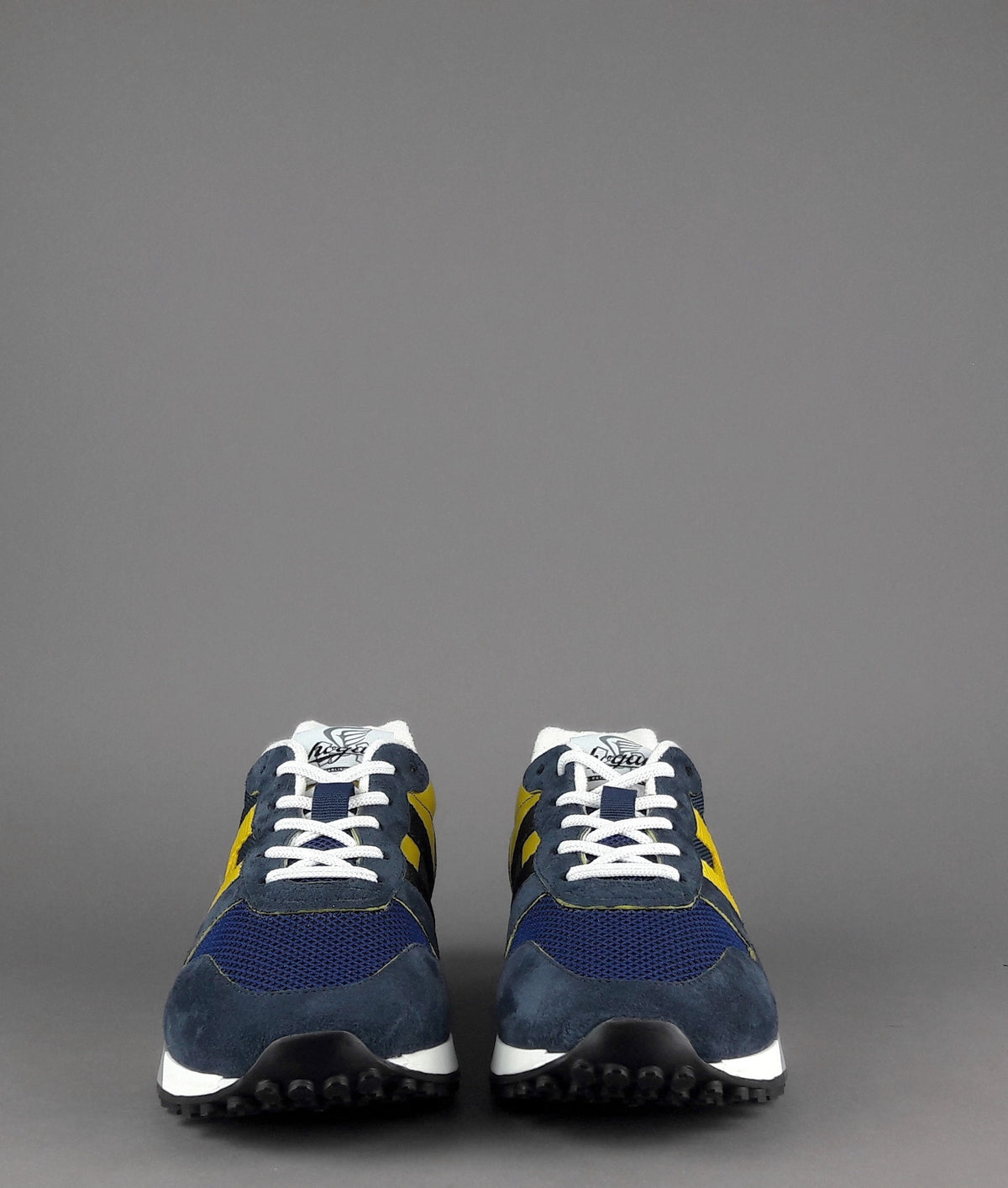 Hogan Sneakers H383 Uomo Camoscio Tela Blu Scuro H Giallo