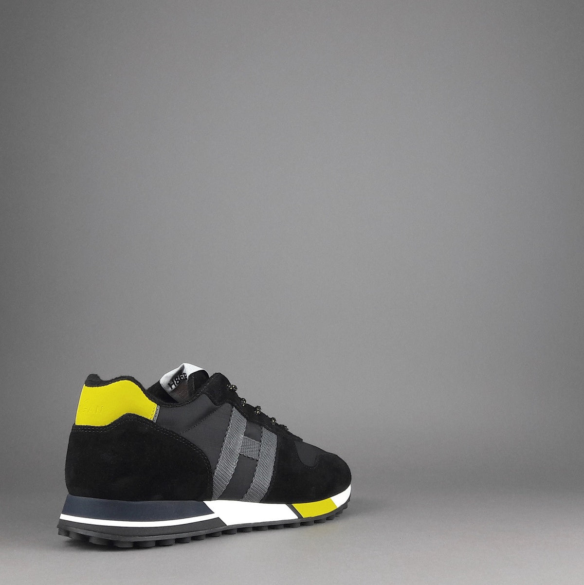 Hogan Sneakers H383 Uomo Camoscio Tela Nero Giallo