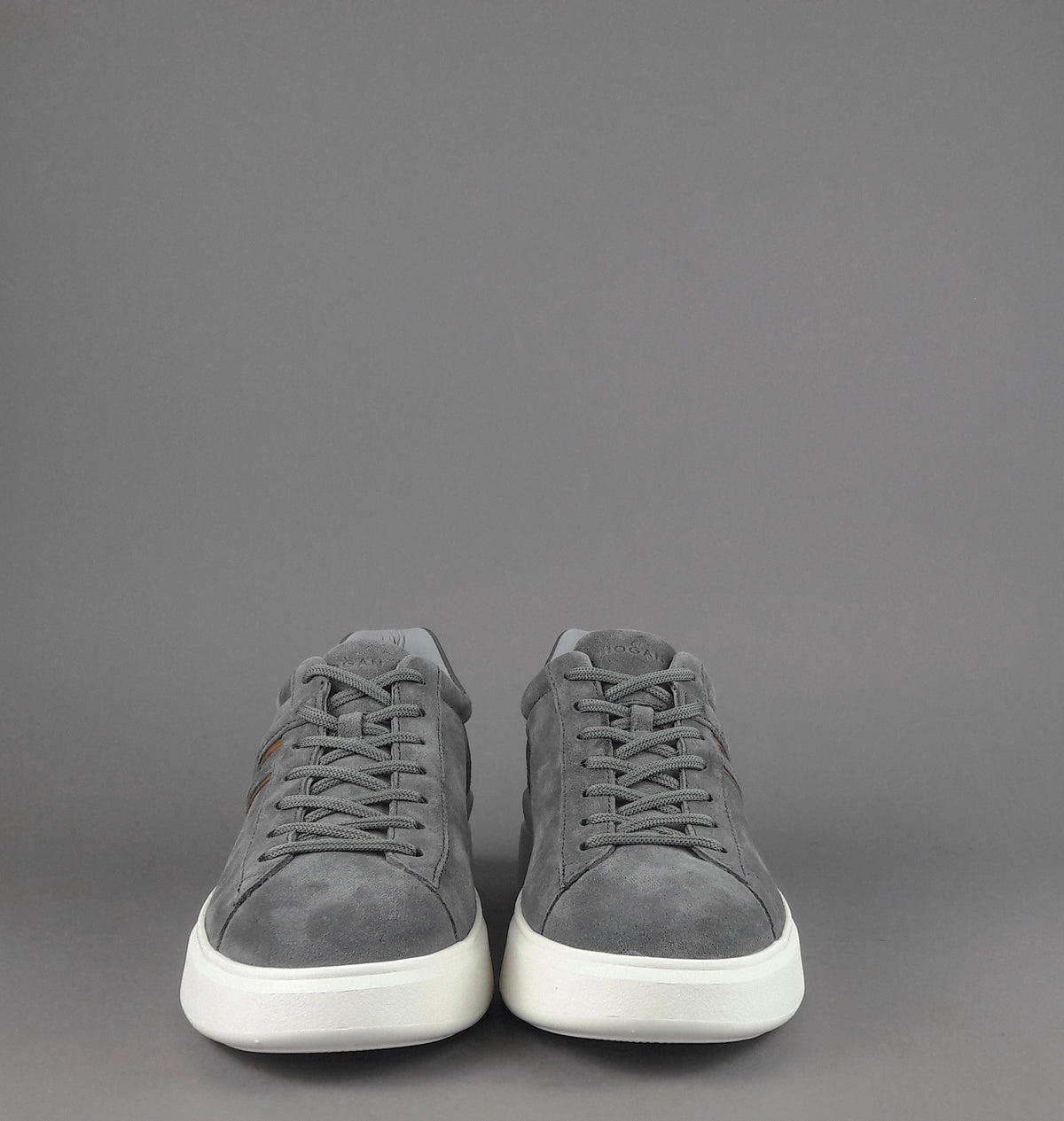 Hogan Sneakers H580 Uomo Camoscio Grigio H Lunga