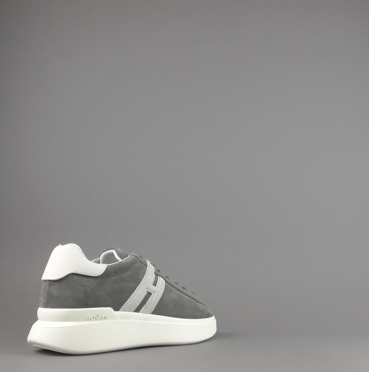 Hogan Sneakers H580 Uomo Camoscio Grigio H Lunga