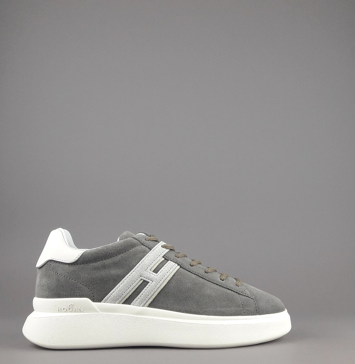 Hogan Sneakers H580 Uomo Camoscio Grigio H Lunga